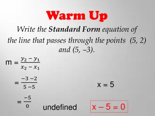 Equations of Lines: Standard Form and Slopes