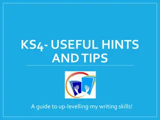 KS4-USEFUL HINTS AND TIPS