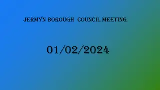 Jermyn Borough Council Meeting Agenda