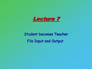 File Input and Output Exercises for Student Teacher Transition