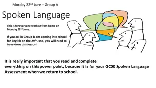 GCSE Spoken Language Assessment Overview