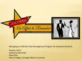 Effective Debt Management Program for Graduate Students