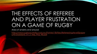 The Effects of Referee and Player Frustration on Rugby Performance