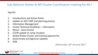 KR-I Shelter & NFI Cluster Coordination Meeting Agenda