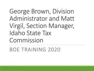 Idaho State Tax Commission Board of Equalization Procedures