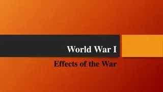 Effects of World War I: Unstable International Order & Emergence of Red Scare