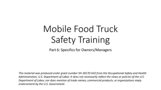 Mobile Food Truck Safety Training for Owners/Managers