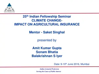 Climate Change Impact on Agricultural Insurance Seminar