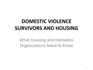 Domestic Violence Survivors and Housing: What Organizations Need to Know