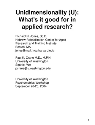 Unidimensionality in Applied Research: Concepts, Importance, and Empirical Determination