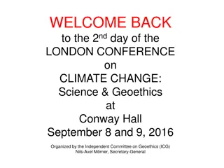 London Conference on Climate Change: Day 2 Program