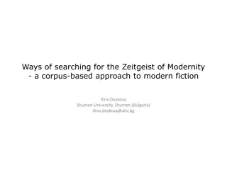 Corpus Analysis in Modern Fiction Study