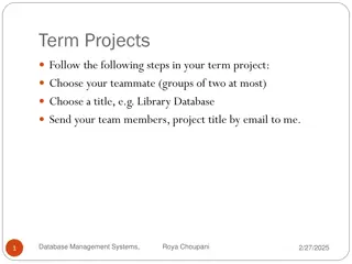 Database Management Systems Project