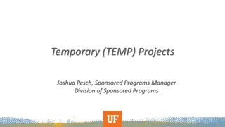 TEMP Projects in Sponsored Programs