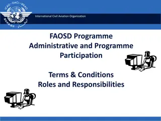 International Civil Aviation Organization FAOSD Programme Terms & Conditions