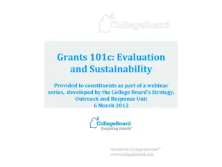 Grant Evaluation and Sustainability Webinar Overview