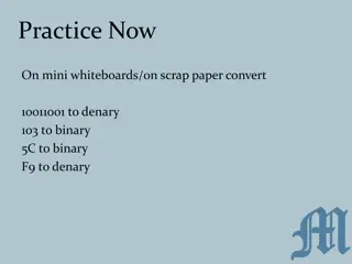 Practice Now: Binary & Denary Conversion