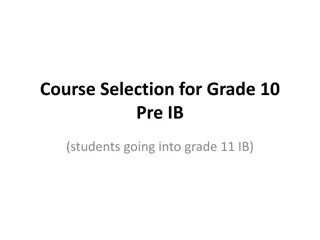 IB Program Course Selection Guidelines
