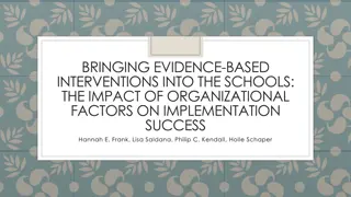 Impact of Organizational Factors on Implementation Success in Schools