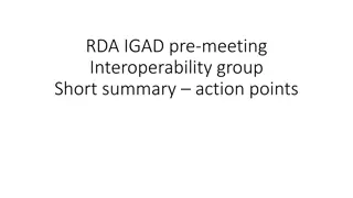 RDA-IGAD Pre-Meeting Interoperability Group Short Summary