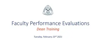 Faculty Performance Evaluations