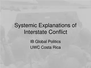 Systemic Explanations of Interstate Conflict