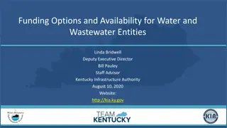Funding Options and Availability for Water and  Wastewater Entities