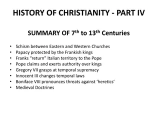 Christianity in Medieval Times: Schism, Papacy, and Inquisition