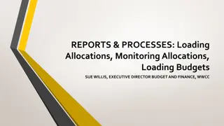 Reports & Processes: Allocations & Budgeting Overview