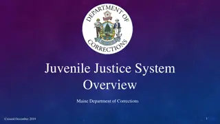 Maine Department of Corrections Juvenile Division Overview