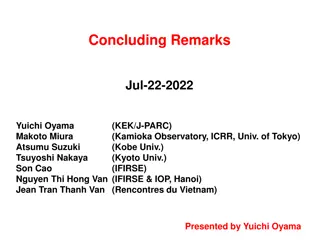 Concluding Remarks