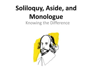Soliloquy, Aside, and Monologue in Theater