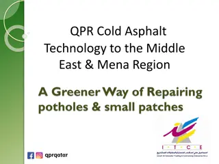 QPR Cold Asphalt Technology for Middle East & MENA Region: A Greener Solution for Pothole Repair