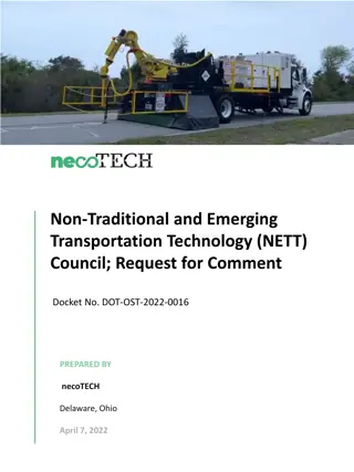 Non-Traditional & Emerging Transportation Innovation Insights