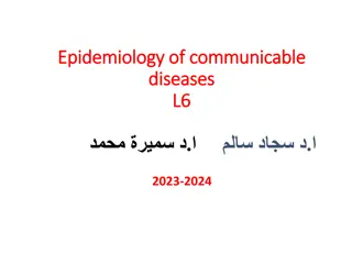 Epidemiology of Communicable Diseases 2023-2024 Overview