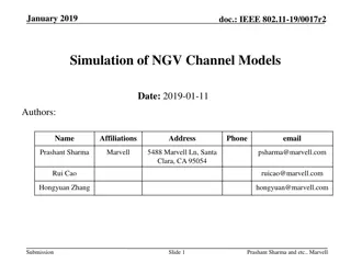 Simulation of NGV Channel Models for IEEE 802.11-19/0017r2
