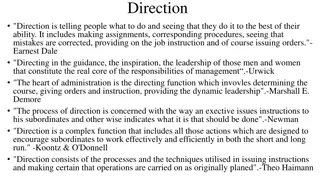 Principles of Direction