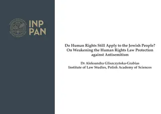 Do Human Rights Still Apply to the Jewish People? - On Weakening the Human Rights Law Protection against Antisemitism
