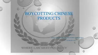 BOYCOTTING CHINESE PRODUCTS