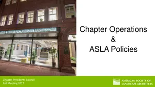 Chapter Operations & ASLA Policies