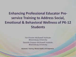 Enhancing Educator Training for Student Wellbeing
