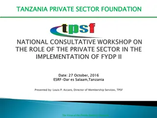 Challenges Faced by Tanzanian Private Sector