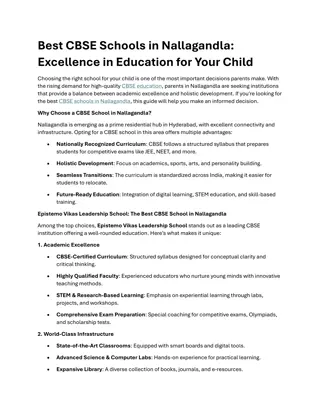 Best CBSE Schools in Nallagandla - Excellence in Education for Your Child