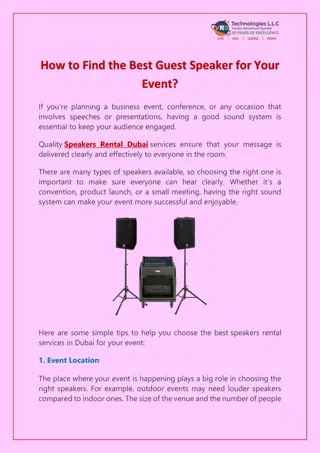 How to Find the Best Guest Speaker for Your Event?