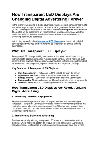 Transparent LED Screen