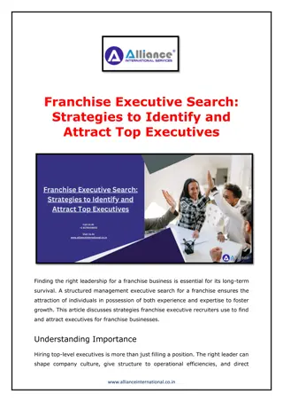 Franchise Executive Search - Strategies to Identify and Attract Top Executives
