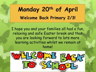 Primary 2/3 Learning Activities - Week of April 20th