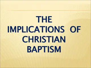 Implications of Christian Baptism in Colossians: Shifting Focus and Renewal