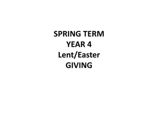 Lent and Easter Giving for Year 4 Students