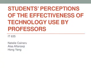 Students' Perceptions of Technology Use by Professors